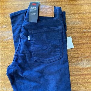 Levi’s blue wedgie straight high rise cords
